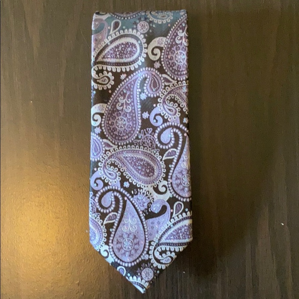 $10 Ties: Classic Tie Purple Paisley Necktie